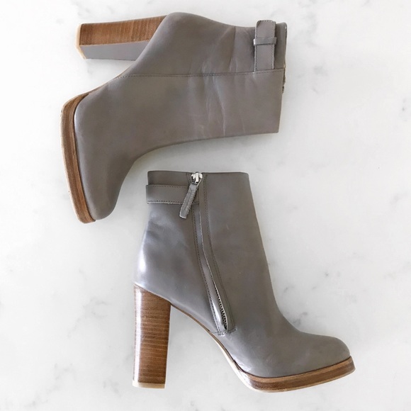 Zara Shoes - [Zara] High Heel Leather Ankle Boot Strap